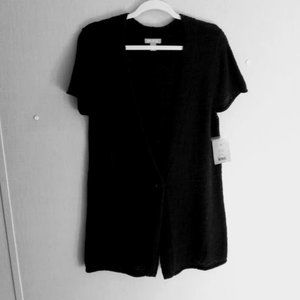 CARDIGAN*WHITE STAG*WOMEN XL*CAP SLEEVES*BLACK COLOR